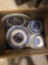 Willow Ware plates, bowls and cups