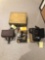 Cameras, timers, flashes, JVC camcorder, camera trunk and case