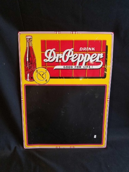 Dr Pepper metal sign board, 17 x 23in
