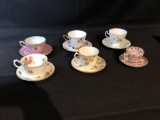 6 tea Ccups with saucers