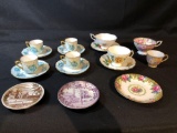 Floral cups and saucers