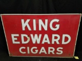 King Edward Cigars double sided porc. sign 70 x 46in