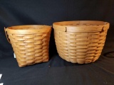 Longaberger 1989 measuring basket, 1991 corn basket