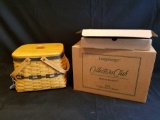 Longaberger 1998 collectors club harbor basket with lid and liner