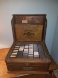 Mccaskey register with oak case