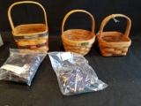 Longaberger '93 inaugural w/ liner, '92 discovery w/ liner, '90 potpourri baskets