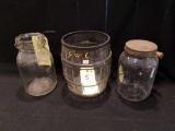 Your Choice barrel and glass jars