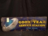 GoodYear Service Station, Good Year sign porc. 72 inches, rough condition