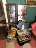 Large lot of picture frames, mirrors