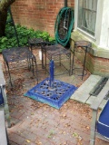 Metal patio tables and stands