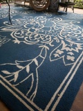 Large blue rug