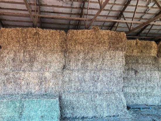 (10) 32" X 8' big square bales this year 1st crop stored inside dry