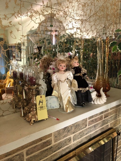 Dolls, Candlesticks, Vases, Oriental Figurine