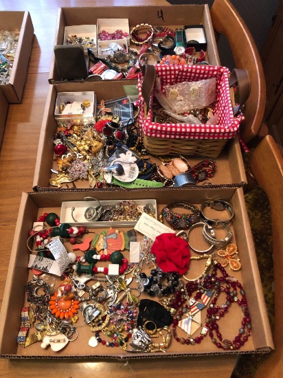 3 Boxes of Costume Jewelry
