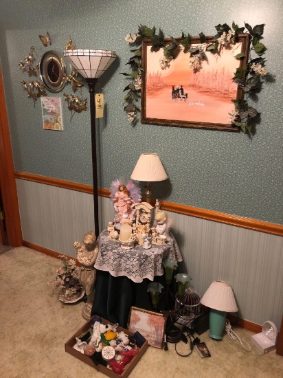 Clock, Wall Decor, Floor Lamp, Figurines, Dragonfly Lamp