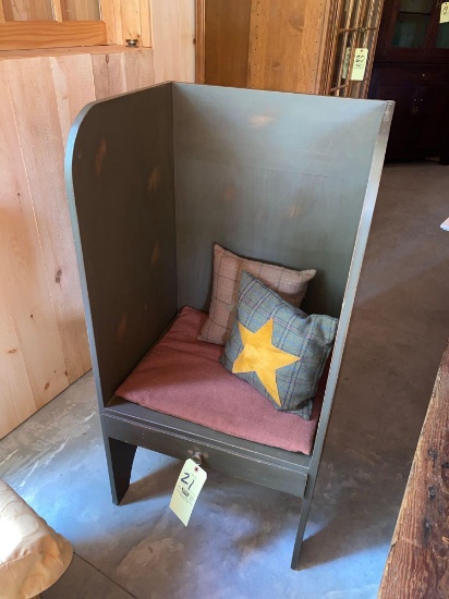 Primitive booth bench
