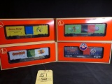 Lionel Boxcars, Curious George, Woody Woodpecker, Rocky and Bullwinkle, Lionel Traveling Lion