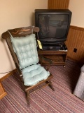 Wood Rocker, TV and Stand