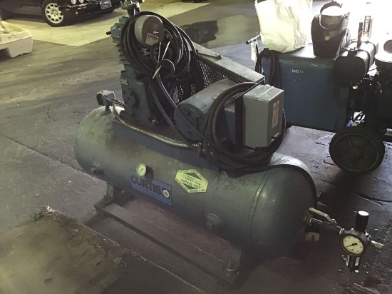 Curtis air compressor with 5 hp single phase motor