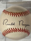 Ronald Reagan autographed Official American League baseball.