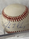 John F. Kennedy Jr. Autographed American League baseball.