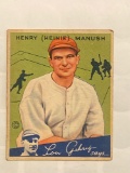 1934 Goudey #18 Manush card