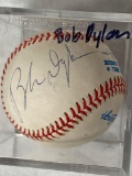 Bob Dylan autographed Official American League baseball.