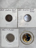 1881 & 1904 Indian Head cents, 1902 
