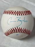Chris Burke signed baseball. Has Tri Star #3061802 hologram COA sticker