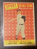 1958 Topps Mantle #487 All Star selection card