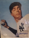 Joe DiMaggio autographed photo. Has JSA COA