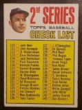 Topps #103 second series baseball check list card with Mantle picture