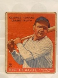 1933 Goudey #149 Ruth card. Has crease