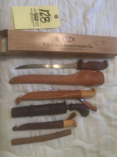Fillet knives, one Case XX with box