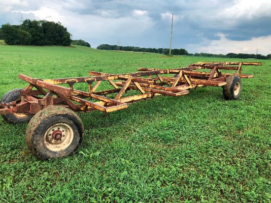 Bomag 8 bale round bale wagon with H & S 30,000 lb. gear