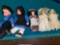 Amish dolls, (3) others