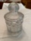 Heisey Roman Key pattern glass jar, 10