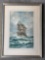 Framed R. Hopkin sail ship print, 16.5 x 22.5 frame size