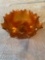 Orange Tree pattern carnival glass bowl, 5.5