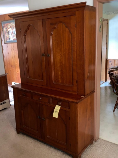Antique 2-pc. Cherry wall cupboard