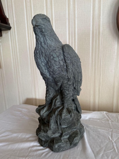 1972 Takrac signed eagle statue, 15" tall