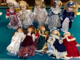 (10) Porcelain dolls