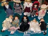 (10) Porcelain dolls incl. Victorian Rose Collection, Briony, etc.