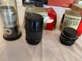 (3) lenses - Canon 50mm & 135mm, German Ernst Leipzig Wetzler lens