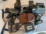 Movie cameras incl. Kodak Zoom 8 mm, (3) Sony digitals, GAF ST-1002, Sony Trinicon