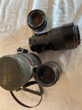 (3) Lenses incl. Minolta 50-135, Canon 50mm, Anahi Takumar 1:3.5/135