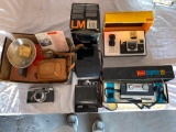 (4) cameras - Graflex, Polaroid Sun 600, Brownie Super 27, Kodak X-15