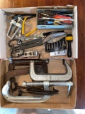 C-Clamps, metal & wire cutters, etc.
