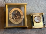 Bulova & Howard Miller brass clocks