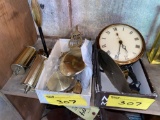 Clock parts, Telechron face, pendulums